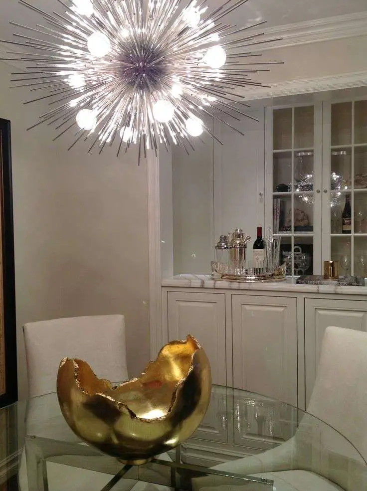 YES, silver and gold do go together! #silver #chandelier # ...